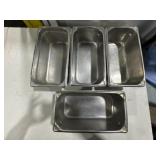 (4) Stainless Steam Pan 13ï¿½x7ï¿½, 4ï¿½  Deep