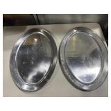 (2) Oval Food Trays Platter, 21ï¿½x15ï¿½