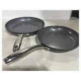 2 Green Pan Frying Pans 10.5" & 12"