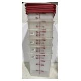 6 Cambro 7.5Qt Food Storage Containers