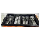 20" x 12" Container W/Stainless Steel Silverware