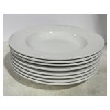 (8) World Porcelana China 12" Round Salad Plates