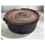 Lodge Cast Iron Camp Dutch Oven W/ Lid 12"x 4ï¿½