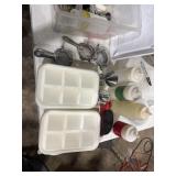 Box Of Plastic Items & More