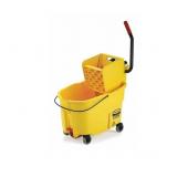 Rubbermaid Mop Bucket On Wheels, Yellow