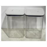 (2) OXO 4.4Qt Clear Food Containers
