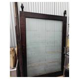 Wood & Glass Door w/Sliding Barn Hardware