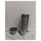 (50) 2 oz Stainless Condiment Cups