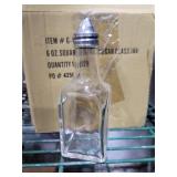(10) 6oz Square Oil & Vinegar Glass Jars