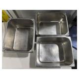 (4)  Stainless Steam Pan 13ï¿½x10ï¿½, 6ï¿½ Deep