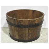 Wooden Whiskey Barrel Planter Rustic 10" x 6ï¿½
