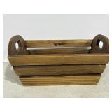 Wooden Basket With Handles 12" x 8"  x 5.5ï¿½