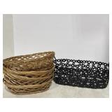 4 Tablecraft Willow Oval Baskets 10"x 6.5" x 3.25"