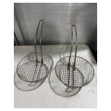 (2) Round Fryer Baskets 8ï¿½x3ï¿½