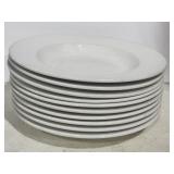 (10) World Porcelana China 12" Round Salad Plates