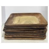 (8) 12"x12" Wooden Plates