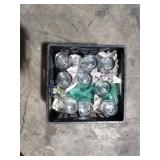 (27) pint glasses (16oz) in black crate