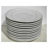 (12) Crestware 10" Round Porcelain Plates
