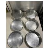 (6) Aluminum Round 9ï¿½ Baking Pan 2ï¿½ Deep