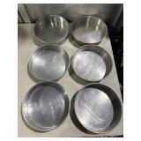 (6) Aluminum Round 9" Baking Pan 2ï¿½ Deep