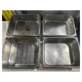(4) Stainless Steam Pan 13ï¿½x10ï¿½, 4ï¿½ Deep