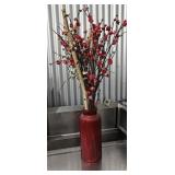16" Glass Vase w/Flowers