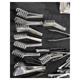 Lot Of Tongs For Pasta & More