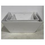 American Metal Craft 4 Pc Square Bowl Set