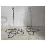 2 Metal Hook Stands 12.5"