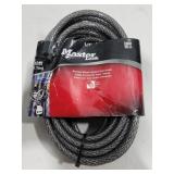 Master Lock 30ft Braided Steel Looped End Cable.