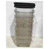 8 Carlisle 2qt Food Containers 3 Lids