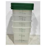 4 Cambro Square Food Containers 3.5L W/Lids