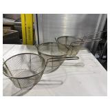 (3) Steel Fryer Basket, 11ï¿½ &10ï¿½ & 9ï¿½