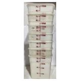 6 Cambro 7L Food Containers No Lids