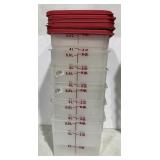6 Cambro 6Qt Food Storage Containers W/Lids