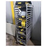20 tray aluminum mobile commercial bakers rack