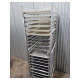 20 tray aluminum mobile commercial bakers rack