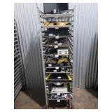 20 tray aluminum mobile commercial bakers rack