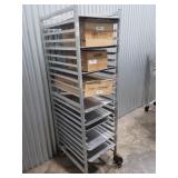 20 tray aluminum mobile commercial bakers rack