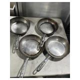 4 Vollrath Aluminum Frying Pans 10"