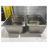 (2) Stainless Steam Pan 13ï¿½x10ï¿½, 6ï¿½ Deep