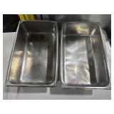 (2) Stainless Steam Food Pan 21ï¿½x13ï¿½, 6ï¿½ Deep