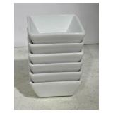 (6) Front of The House Porcelain Square Bowls 4oz