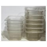 (10) 1qt Clear Containers Plus & Vollrath NFS