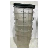 6 Carlisle 4qt Square Food Containers