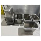 (13) Vollrath Food Stainless Pan 7?x4?, 4Deep