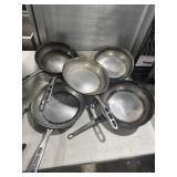 6 Commercial Frying Pans 10", 8.5ï¿½, 7.5ï¿½