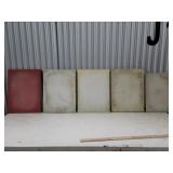 5 cutting boards 4 are 1/2" x 12" x 18" and 1 is