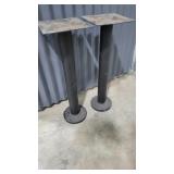 (2) Standard height table bases