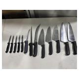 (13) Cozzini Stainless Steel Box Of Knifes
